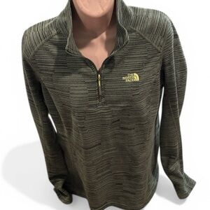 The North Face Olive Heathered 1/4 Zip Pullover